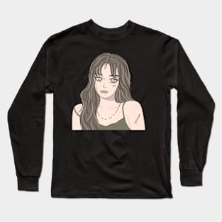 Girls Vector Art Long Sleeve T-Shirt